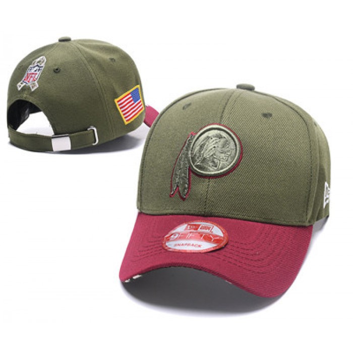 NFL Washington Redskins Team Logo Olive Peaked Adjustable Hat W12