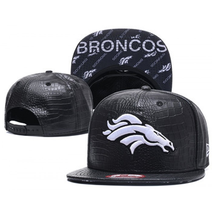 NFL Denver Broncos Team Logo Black Snapback Adjustable Hat G65