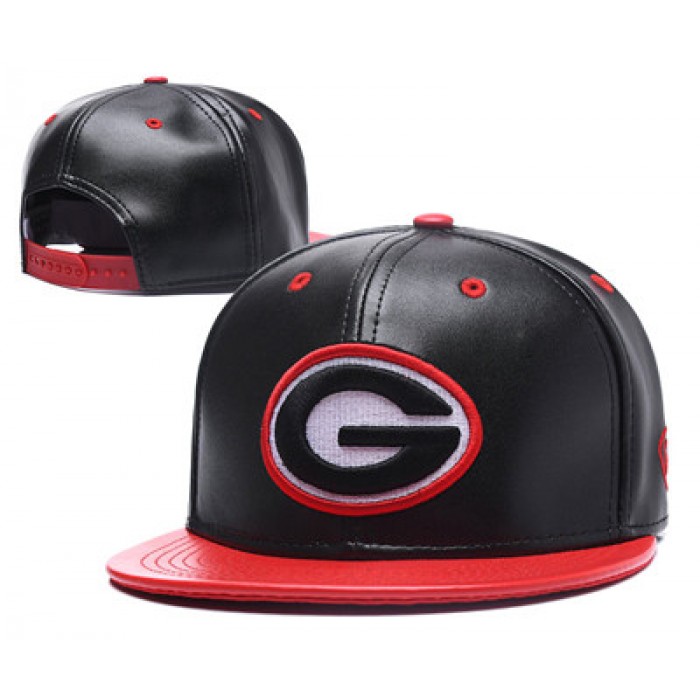 NFL Green Bay Packers Big Logo Black Snapback Adjustable Hat GS15