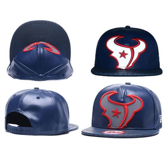 NFL Houston Texans Team Logo Navy Reflective Adjustable Hat Q12