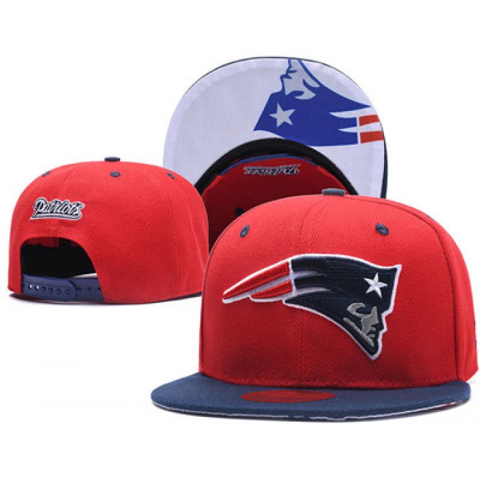 NFL New England Patriots Team Logo Red Snapback Adjustable Hat LT03