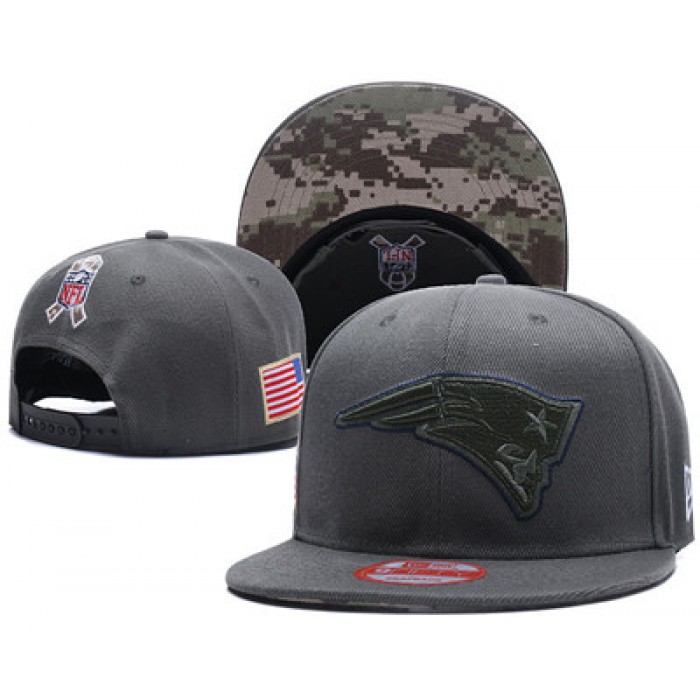NFL New England Patriots Team Logo Salute To Service Adjustable Hat XD02