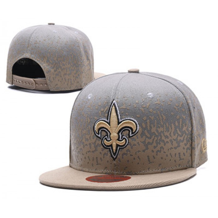 NFL New Orleans Saints Team Logo Black Snapback Adjustable Hat 1034
