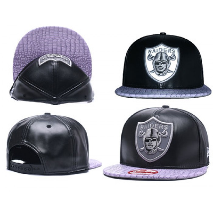 NFL Oakland Raiders Fresh Logo Black Reflective Adjustable Hat