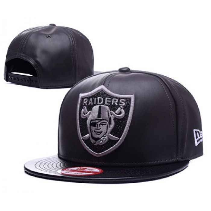 NFL Oakland Raiders Fresh Logo Black Adjustable Hat Y101