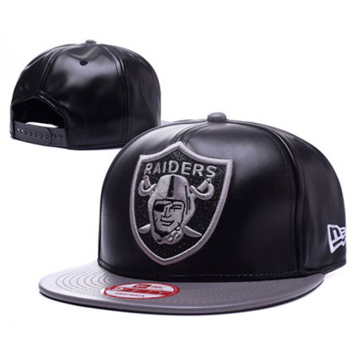 NFL Oakland Raiders Team Logo Black Adjustable Hat A65