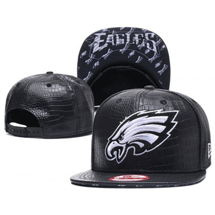NFL Philadelphia Eagles Team Logo Black Snapback Adjustable Hat