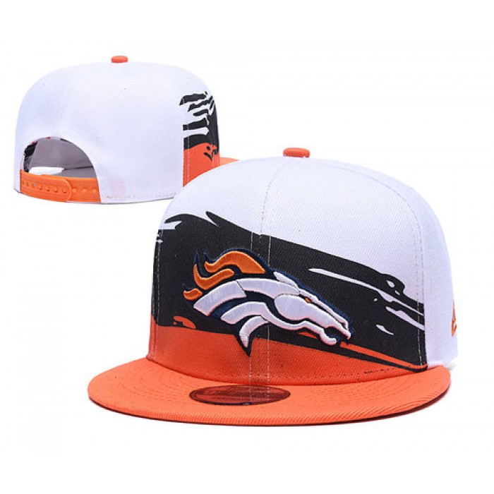 Broncos Team Logo Orange White Adjustable Hat