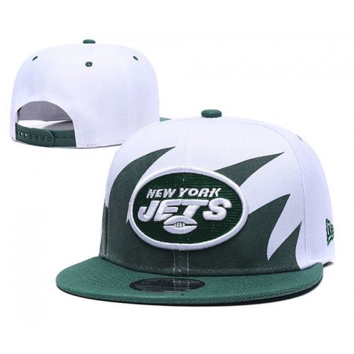 Jets Team Logo Green White Adjustable Hat GS