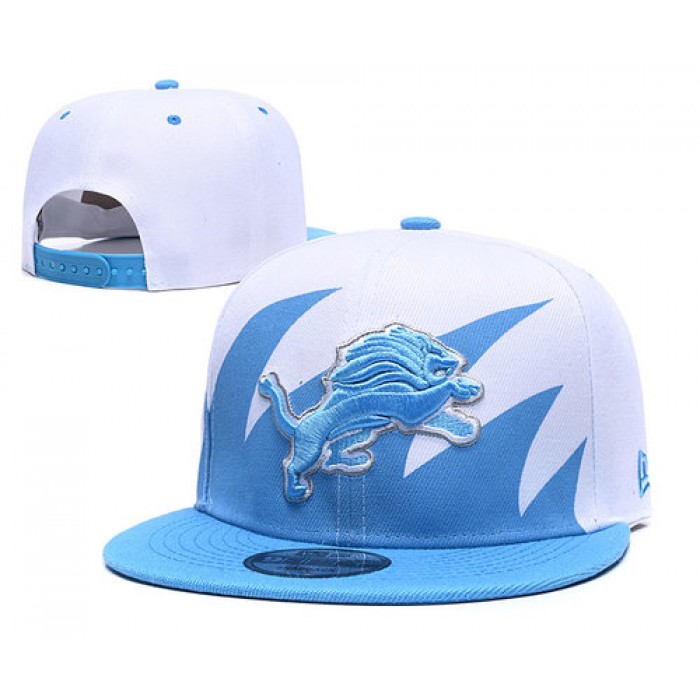 Lions Team Logo Blue White Adjustable Hat