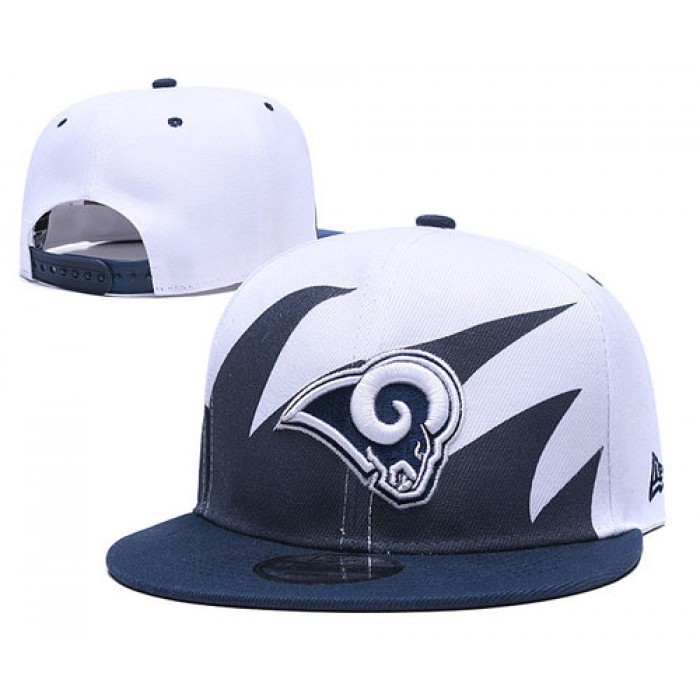 Rams Team Logo Navy White Adjustable Hat