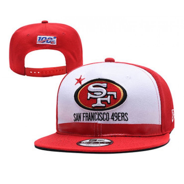 49ers Team Logo Red 2019 Draft Adjustable Hat YD