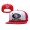49ers Team Logo White Red 2019 Draft Adjustable Hat YD