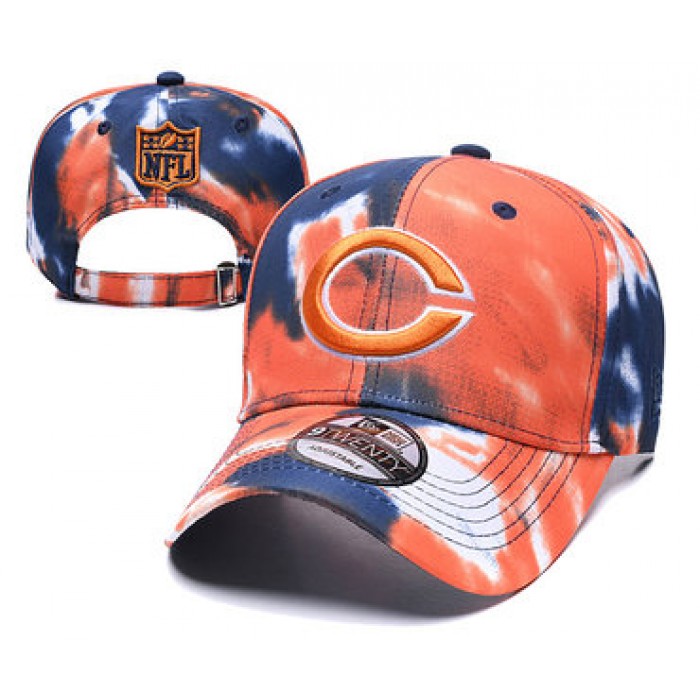 Bears Team Logo Orange Peaked Adjustable Fashion Hat YD
