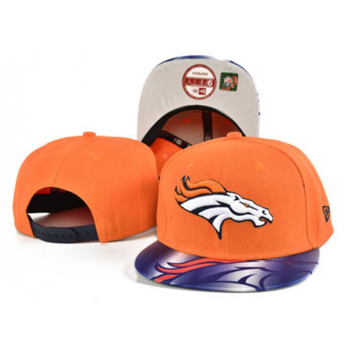 Broncos Team Logo Orange Adjustable Hat SF