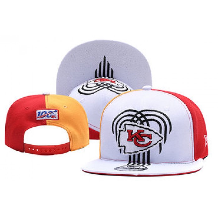 Chiefs Fresh Logo White Red 2019 Draft Adjustable Hat YD