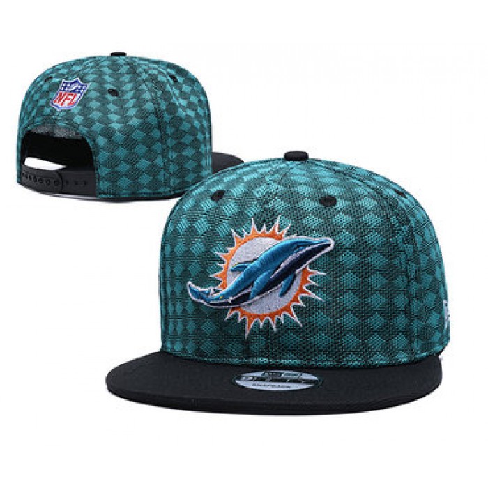 Dolphins Team Logo Green Black Adjustable Hat TX