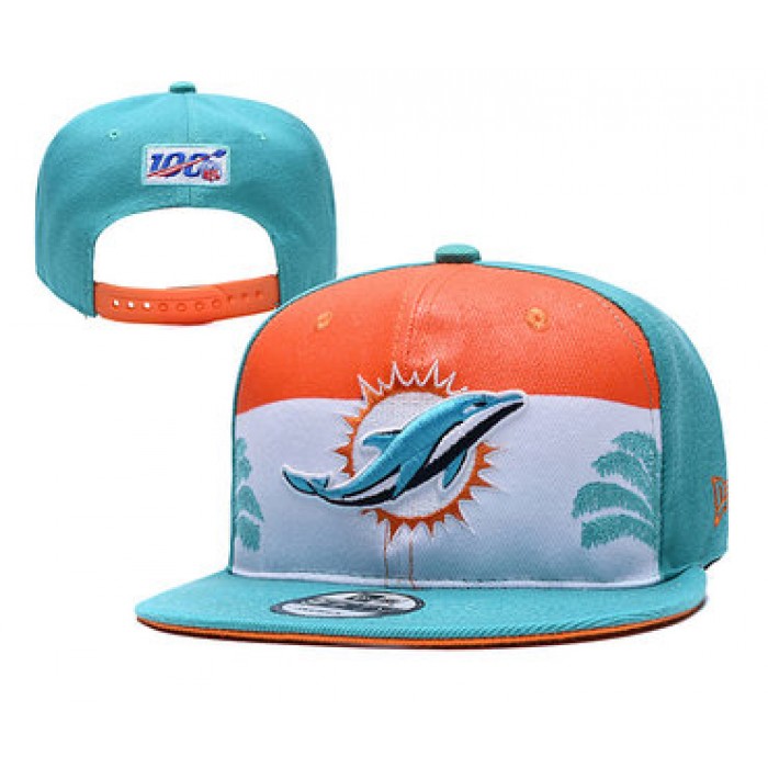 Dolphins Team Logo Aque 2019 Draft Adjustable Hat YD