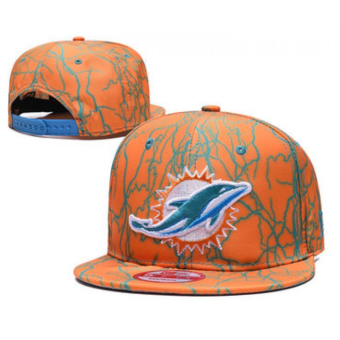 Dolphins Team Logo Orange Adjustable Hat TX