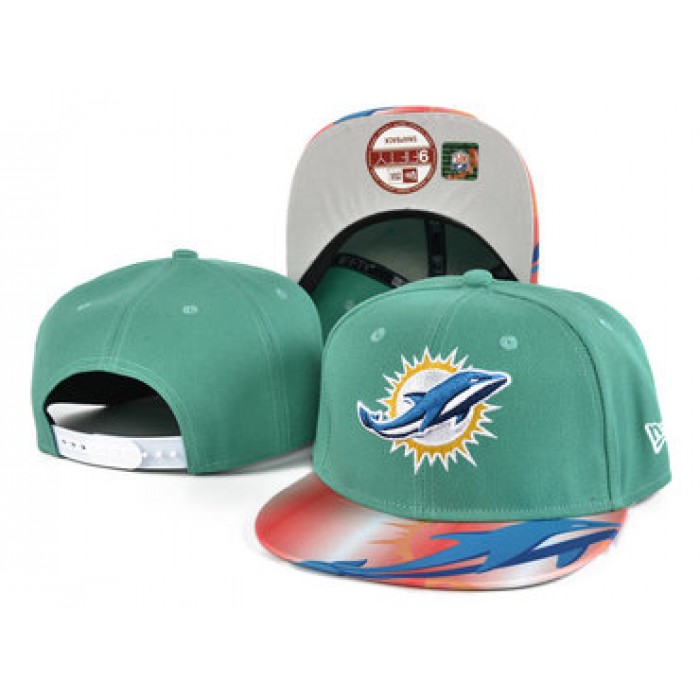 Dolphins Team Logo Aqua Adjustable Hat SF