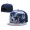 Cowboys Team Logo Navy Gray Adjustable Leather Hat TX