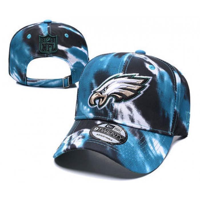 Eagles Team Logo Blue Black Peaked Adjustable Fashion Hat YD