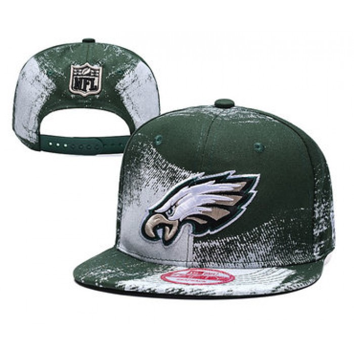 Eagles Team Logo Green White Adjustable Hat YD