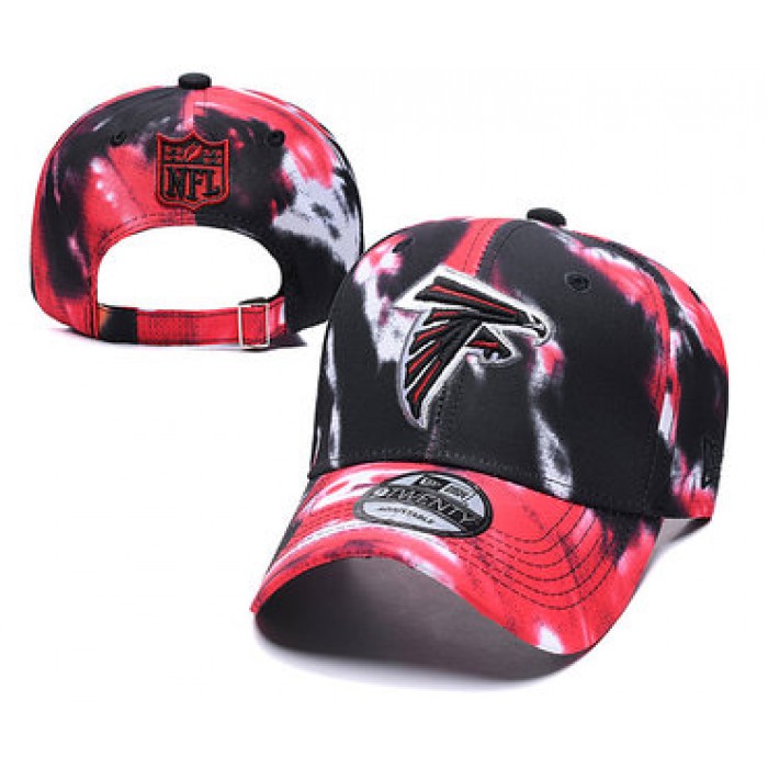 Falcons Team Logo Red Black Peaked Adjustable Fashion Hat YD