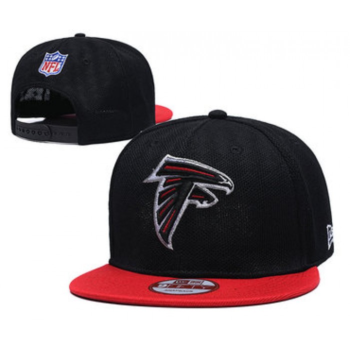 Falcons Team Logo Black Red Adjustable Hat TX