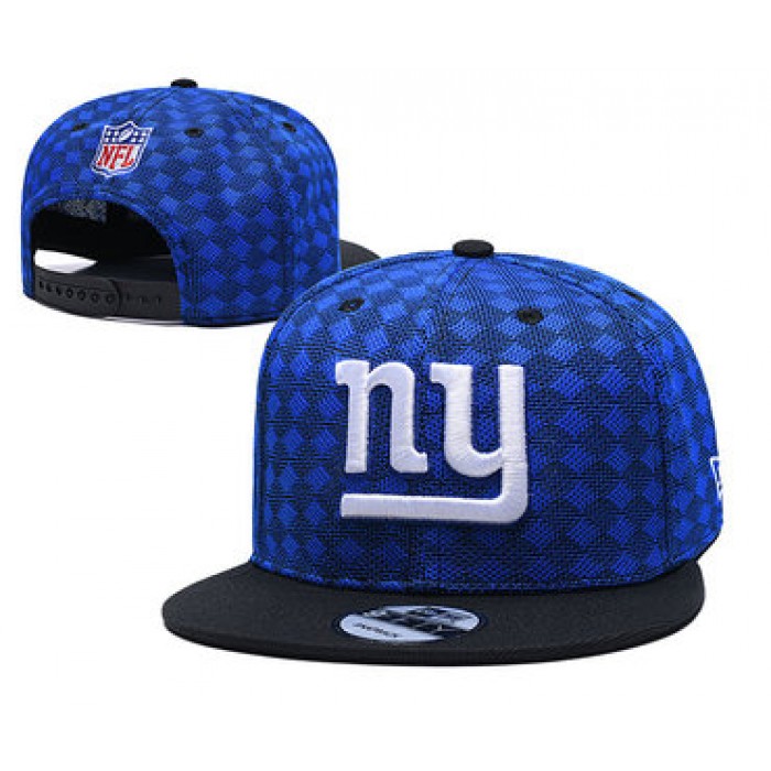 New York Giants Team Logo Royal Black Adjustable Hat TX