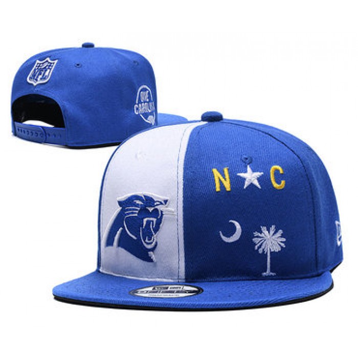 Panthers Team Logo Blue White Adjustable Hat YD