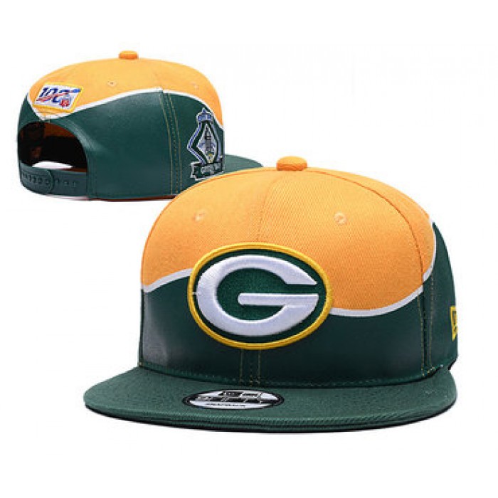Packers Team Logo Green Yellow 2019 Draft 100th Season Adjustable Hat YD