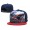 Patriots Team Logo Navy Red Adjustable Leather Hat TX