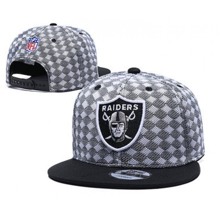 Raiders Team Logo Gray Black Adjustable Hat TX