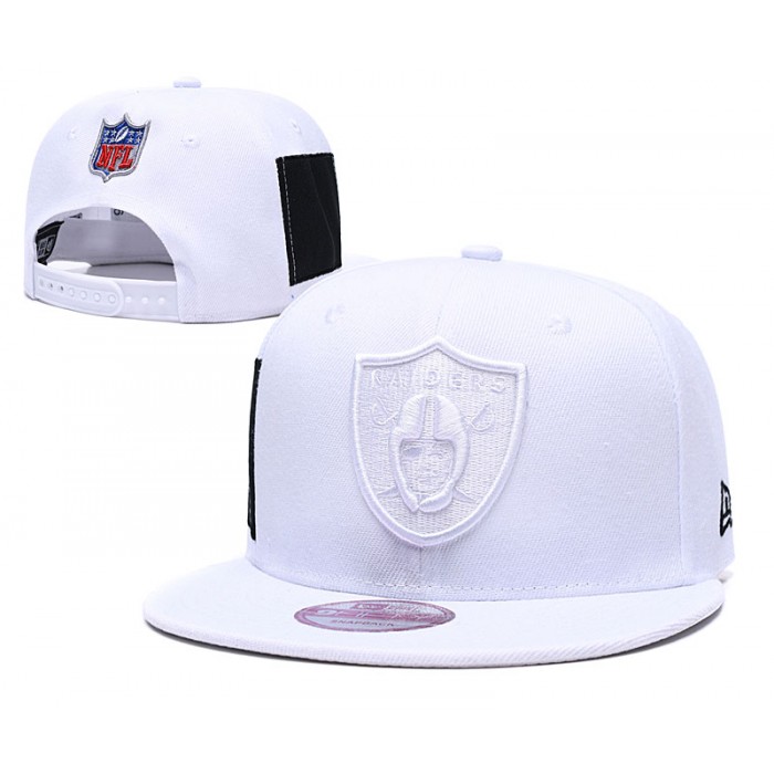 Raiders Team Logo White Adjustable Hat LT