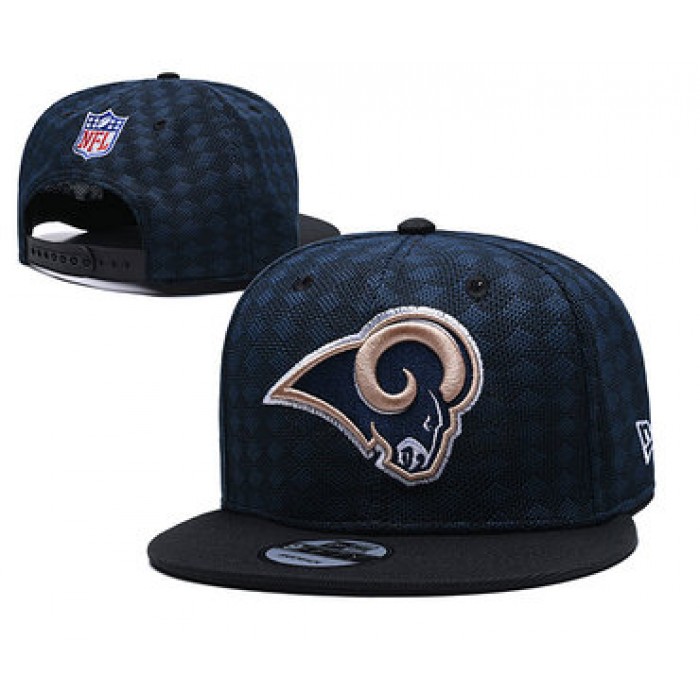 Rams Team Logo Navy Black Adjustable Hat TX