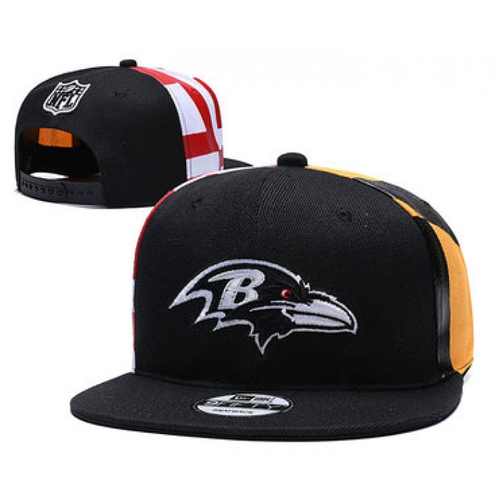 Ravens Team Logo Black 2019 Draft Adjustable Hat YD