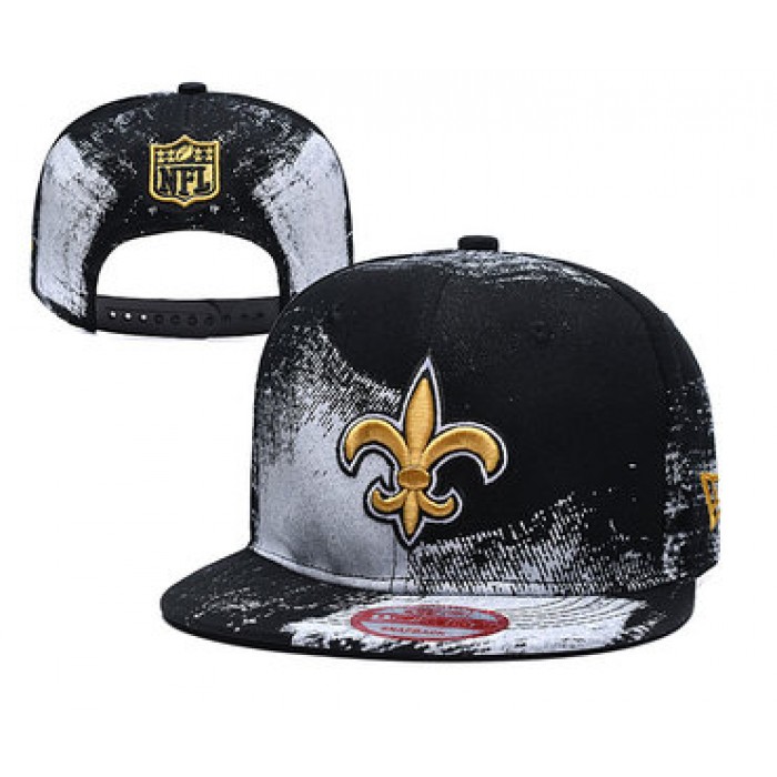 Saints Team Logo Black White Adjustable Hat YD