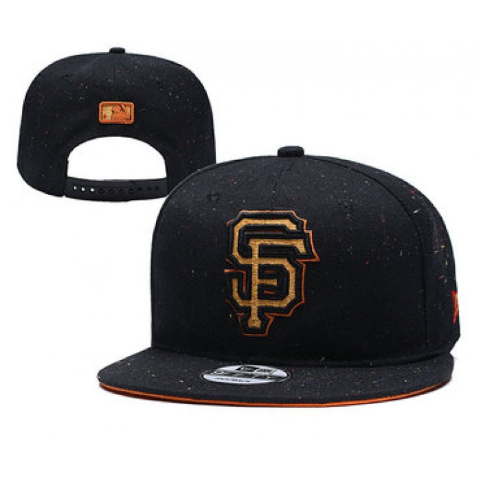 San Francisco Giants Team Gold Logo Black Adjustable Hat YD