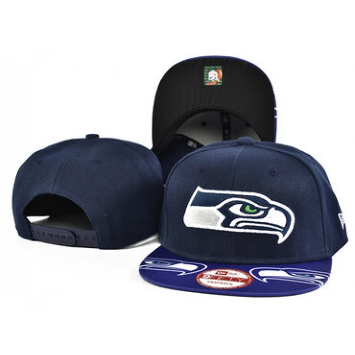 Seahawks Team Logo Navy Adjustable Hat SF