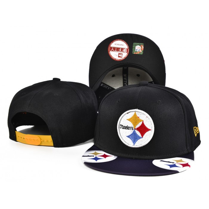Steelers Team Logo Black Adjustable Hat SF
