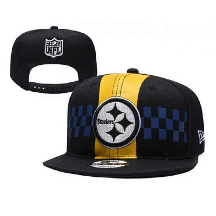 Steelers Fresh Logo Black 2019 Draft Adjustable Hat YD