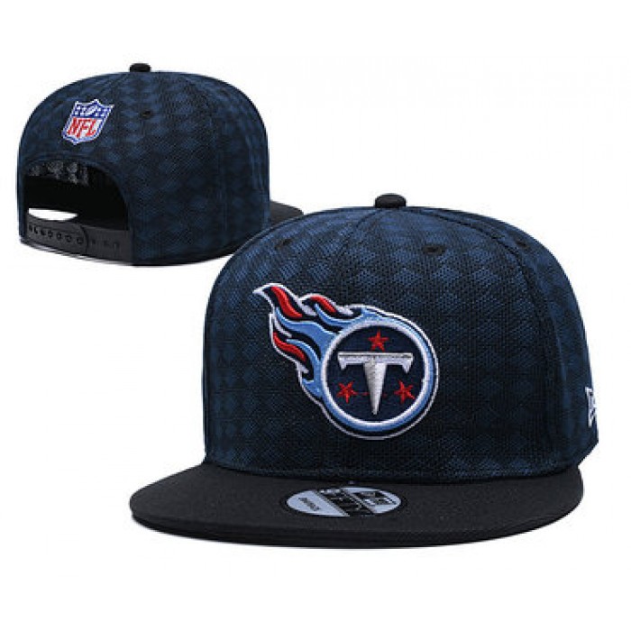 Titans Team Logo Navy Black Adjustable Hat TX