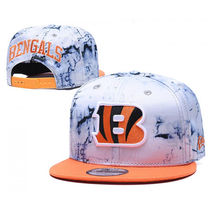 Bengals Team Logo Smoke Orange Adjustable Hat TX