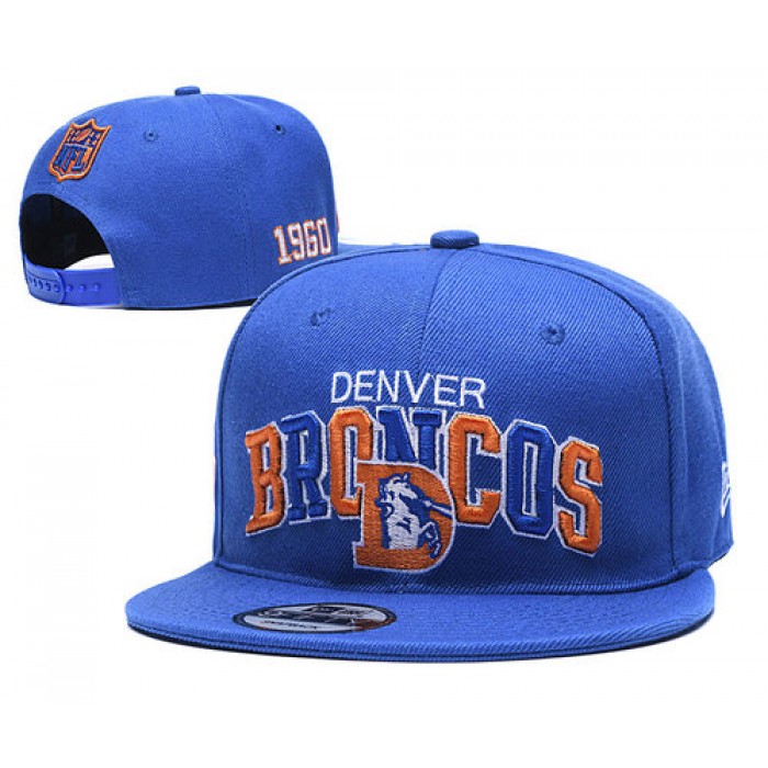Broncos Team Logo Blue 1960 Anniversary Adjustable Hat YD