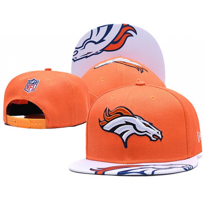 Broncos Team Logo Orange White Adjustable Hat TX