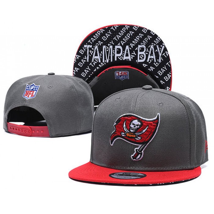 Buccaneers Team Logo Gray Red Adjustable Hat TX