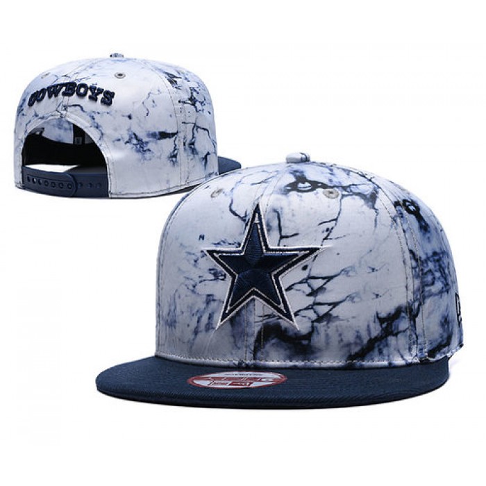 Cowboys Team Logo Smoke Navy Adjustable Hat TX