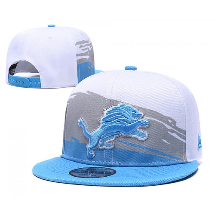 Lions Team Logo White Blue Adjustable Hat GS
