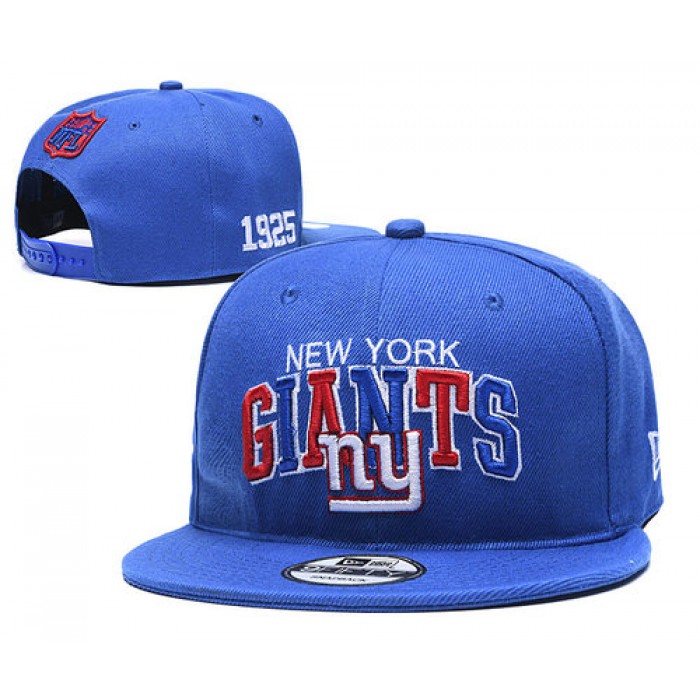 New York Giants Team Logo Royal 1925 Anniversary Adjustable Hat YD